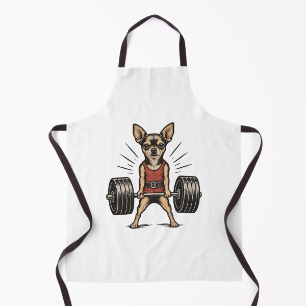 Item preview, Cute Chihuahua Lifting Weights Fitness Design for Dog Lovers designed and sold by Piiouf.