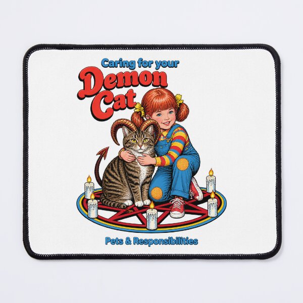 Item preview, Caring for Your Demon Cat - Humorous and Cute Cat Lover Design designed and sold by nilakastrati04.