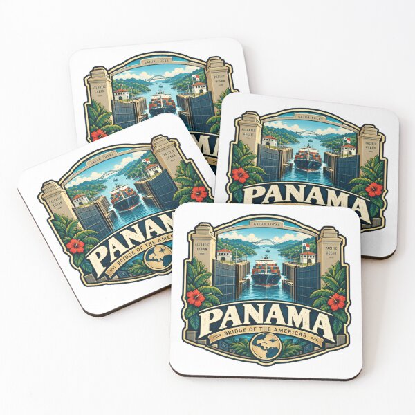 Item preview, Panama Gatun Locks Atlantic Ocean Pacific Ocean Bridge Of The Americas Travel Souvenir designed and sold by Star3NowForMe.