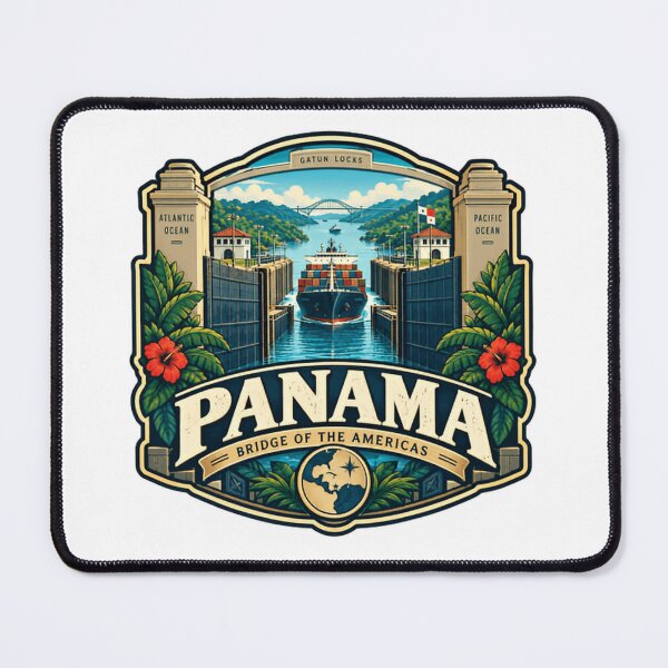 Item preview, Panama Gatun Locks Atlantic Ocean Pacific Ocean Bridge Of The Americas Travel Souvenir designed and sold by Star3NowForMe.