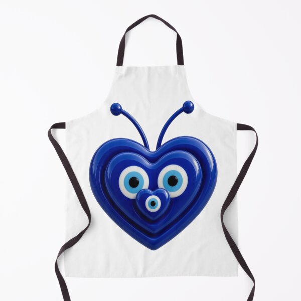 Item preview, Cute Evil Eye Heart Mascot Protection Symbol Art designed and sold by Breezes-of-Ida.
