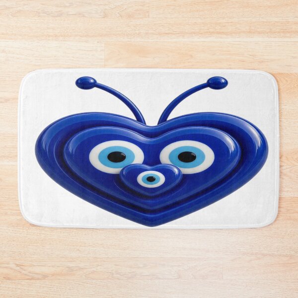 Item preview, Cute Evil Eye Heart Mascot Protection Symbol Art designed and sold by Breezes-of-Ida.