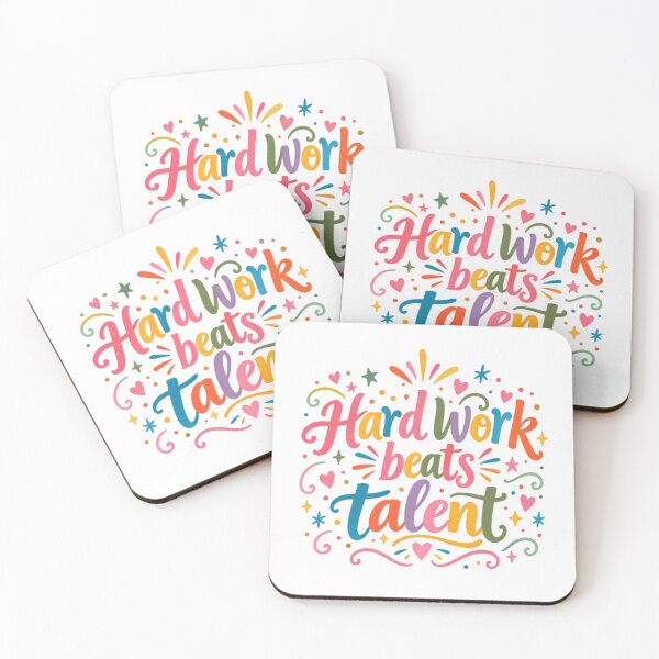 Item preview, Hard Work Beats Talent Motivation Success Mindset Inspiration designed and sold by SkeletonsDanger.
