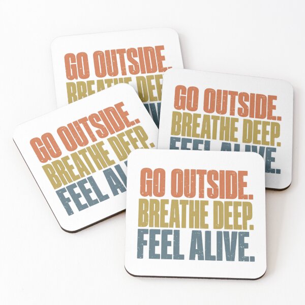 Item preview, Go Outside... Breathe Deep. Feel Alive. Outdoor Adventure Nature Lover Mindful Living designed and sold by JonesFlora2025.