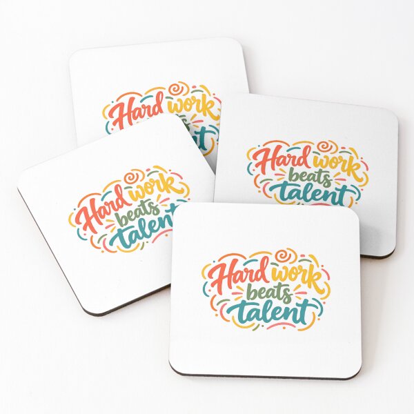 Item preview, Hard Work Beats Talent Motivational Quote Inspirational Success Mindset designed and sold by SkeletonsDanger.