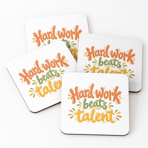Item preview, Hard Work Beats Talent Motivational Inspirational Success Mindset designed and sold by SkeletonsDanger.