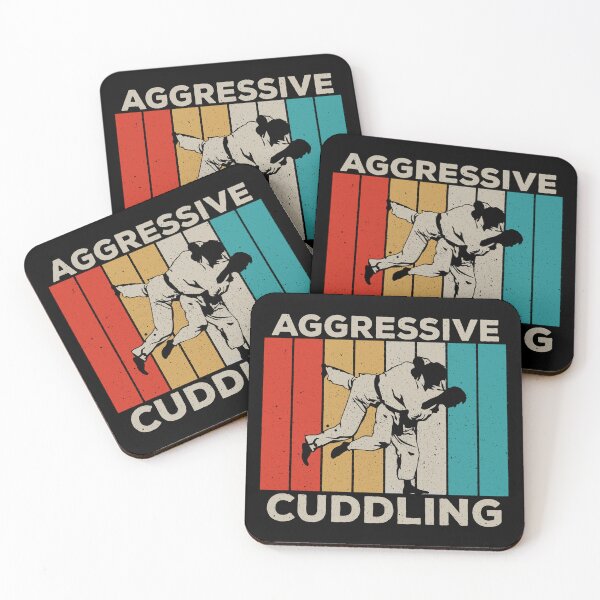 Item preview, Aggressive Cuddling - Funny Brazilian Jiu Jitsu Retro Gift designed and sold by marthavelony.