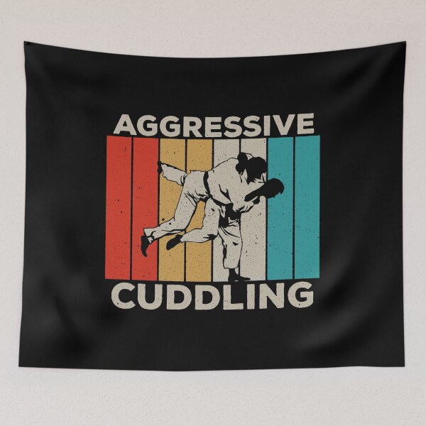 Item preview, Aggressive Cuddling - Funny Brazilian Jiu Jitsu Retro Gift designed and sold by marthavelony.