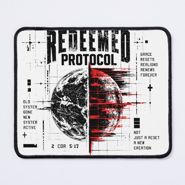 Item preview, Redeemed Protocol | 2 Corinthians 5:17 Christian Tee | New Creation Gift designed and sold by CrossLampCo..