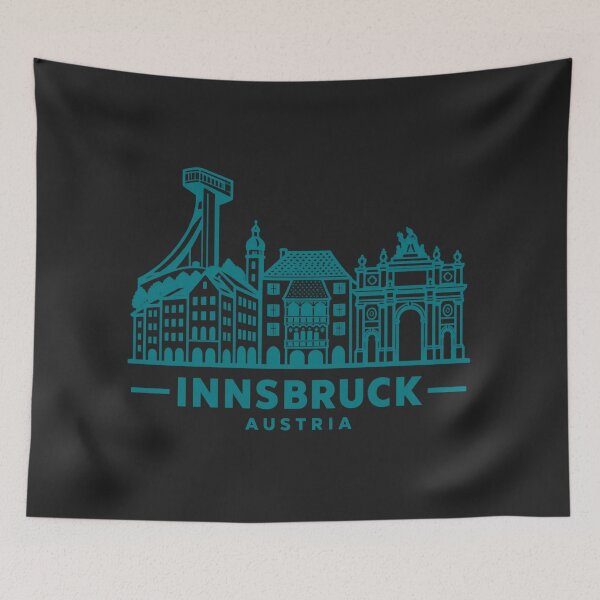 Item preview, Innsbruck Austria Line Art Skyline Poster designed and sold by CMYKStudio.