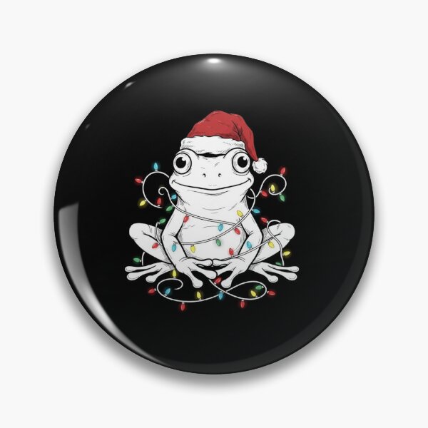 Item preview, Cute Christmas Frog Tangled in Colorful Holiday Lights designed and sold by MiALopezArt.