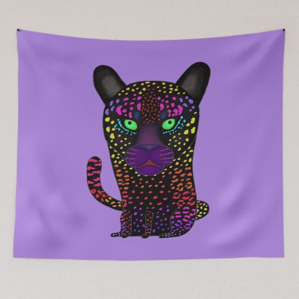 Item preview, Glaring Black Leopard designed and sold by TamaAnimalArt.