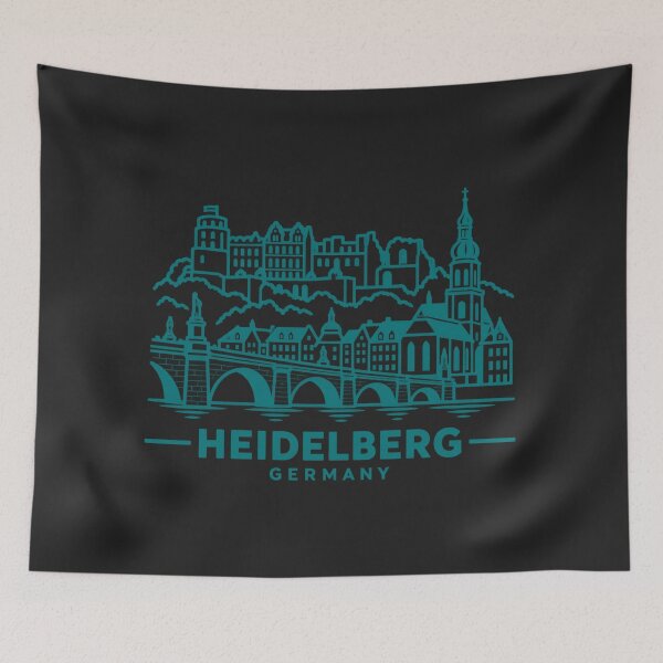 Item preview, Heidelberg Germany Line Art Skyline Poster designed and sold by CMYKStudio.