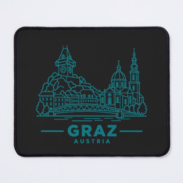 Item preview, Graz Austria Line Art Skyline Poster designed and sold by CMYKStudio.
