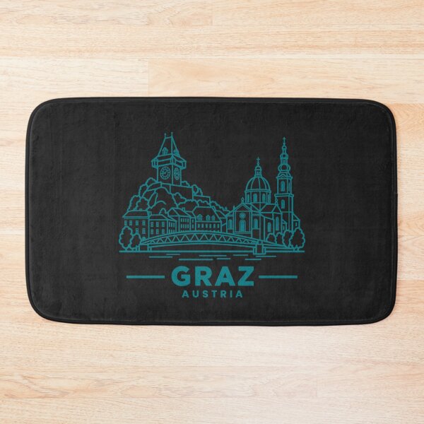 Item preview, Graz Austria Line Art Skyline Poster designed and sold by CMYKStudio.
