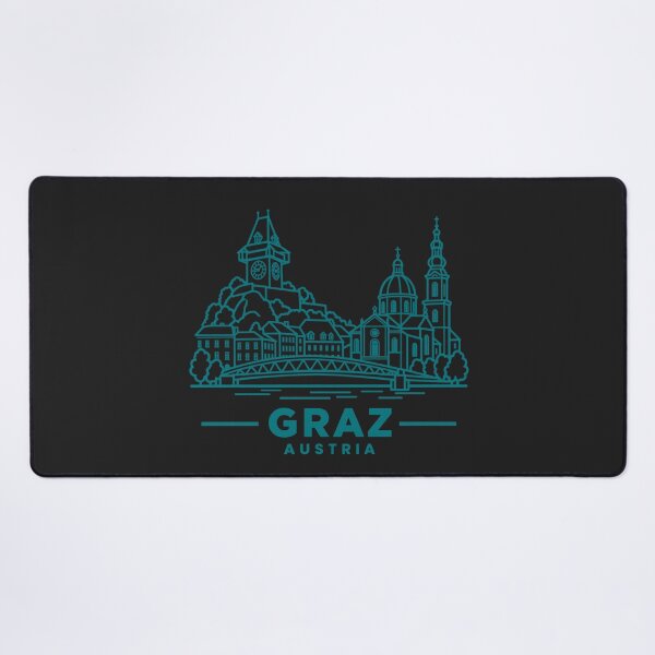 Item preview, Graz Austria Line Art Skyline Poster designed and sold by CMYKStudio.