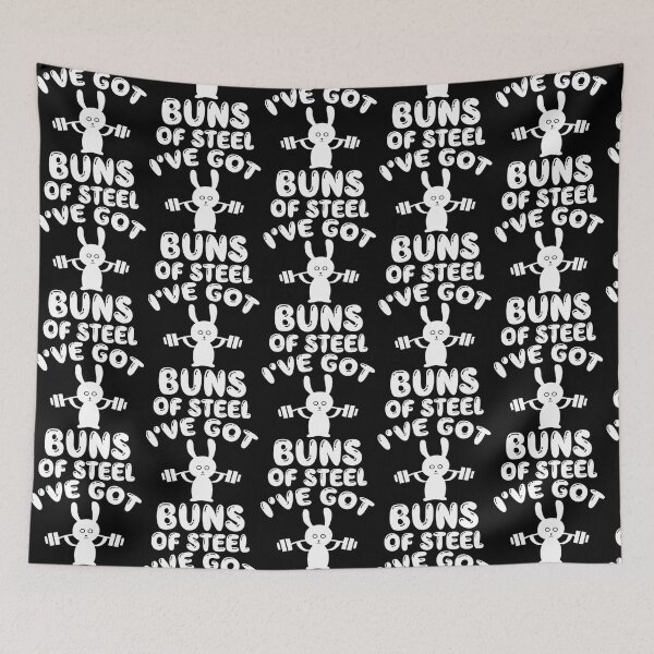 Aperçu de l'œuvre T-shirt lapin, fesses d'acier, entraînement de lapin, animal mignon, musculation, blague kawaii créée et vendue par vyan-aendley.