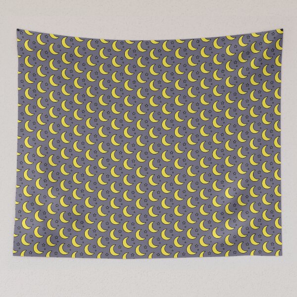Item preview, Monoline Moon Line Art with Yellow Accent designed and sold by Prishea.