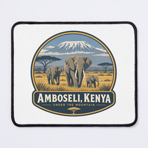 Item preview, Amboseli, Kenya Under The Mountain African Safari Elephants Kilimanjaro Travel designed and sold by Star3NowForMe.