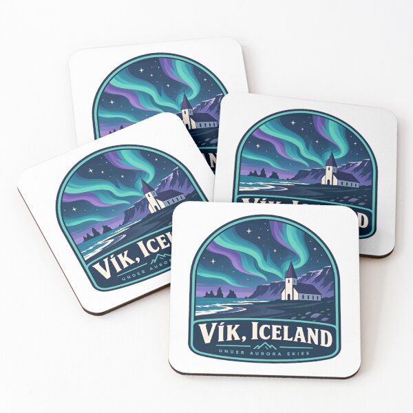 Item preview, Vík, Iceland Under Aurora Skies Travel Souvenir Northern Lights Destination designed and sold by Star3NowForMe.