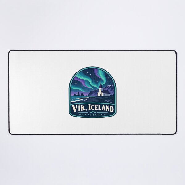 Item preview, Vík, Iceland Under Aurora Skies Travel Souvenir Northern Lights Destination designed and sold by Star3NowForMe.