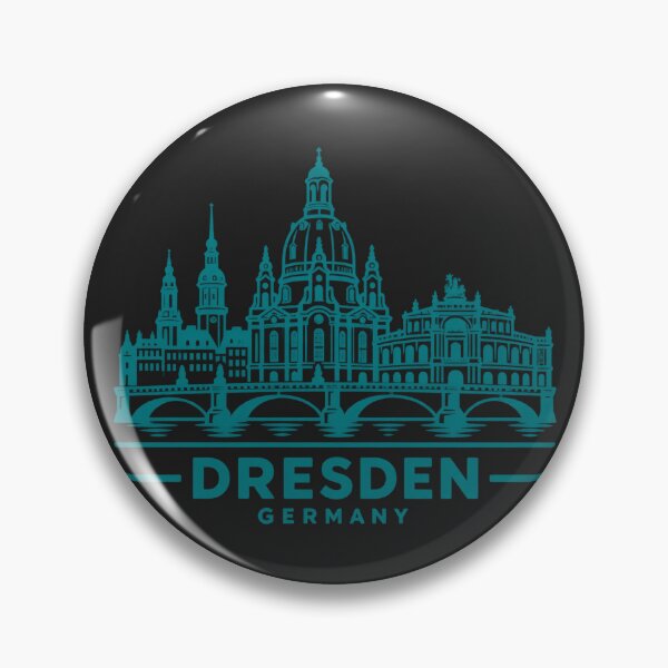 Artikelvorschau, Dresden Deutschland Linienkunst-Skyline-Poster entworfen und verkauft von CMYKStudio.