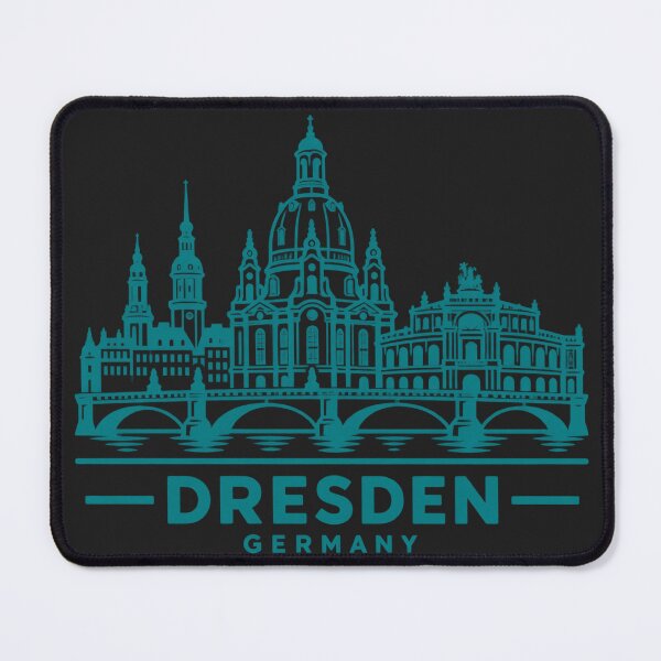 Artikelvorschau, Dresden Deutschland Linienkunst-Skyline-Poster entworfen und verkauft von CMYKStudio.
