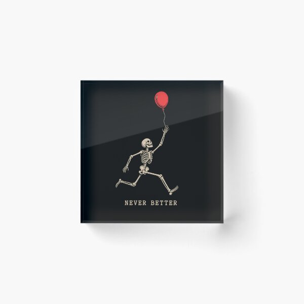 Item preview, Never Better Skeleton Reaching for Red Balloon Detailed Vintage Anatomy  designed and sold by Zizo-DR44.