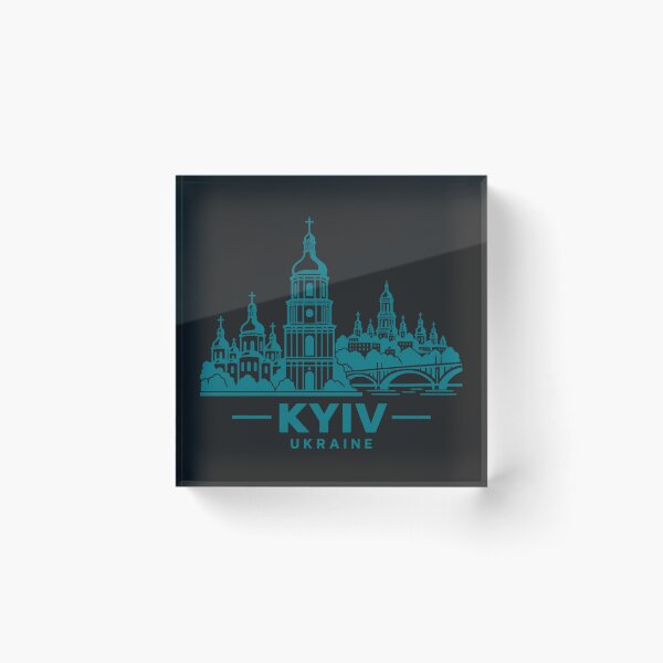 Artikelvorschau, Kiew Ukraine Linienkunst Skyline Poster entworfen und verkauft von CMYKStudio.