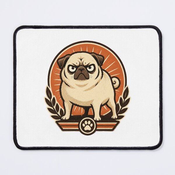 Item preview, Angry Fawn Pug Illustration Cute Dog Art designed and sold by KRBHylian.