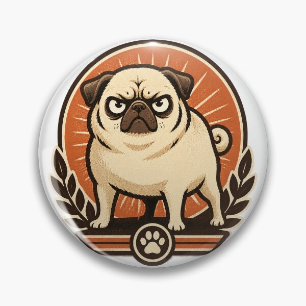 Item preview, Angry Fawn Pug Illustration Cute Dog Art designed and sold by KRBHylian.