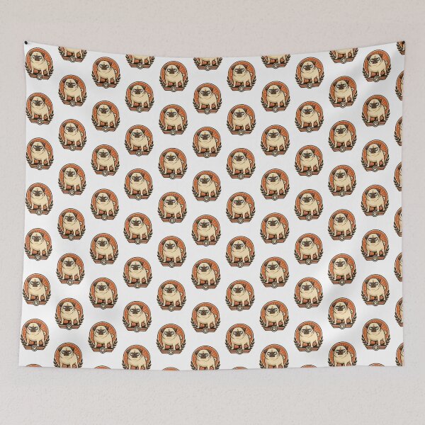 Item preview, Angry Fawn Pug Illustration Cute Dog Art designed and sold by KRBHylian.