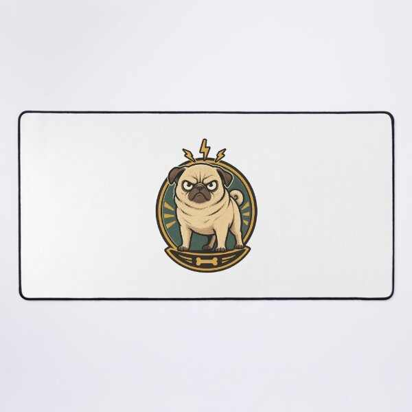 Item preview, Angry Fawn Pug Illustration Cute and Expressive Dog Art Design designed and sold by KRBHylian.