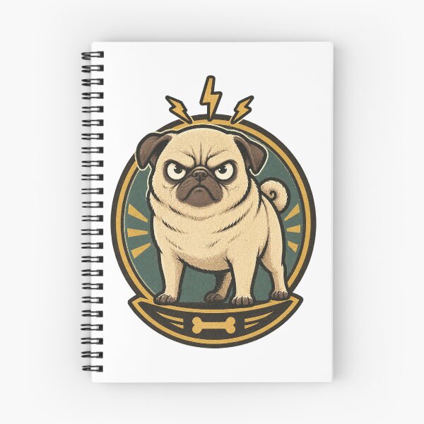 Item preview, Angry Fawn Pug Illustration Cute and Expressive Dog Art Design designed and sold by KRBHylian.