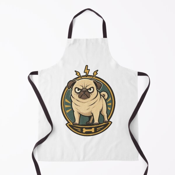 Item preview, Angry Fawn Pug Illustration Cute and Expressive Dog Art Design designed and sold by KRBHylian.