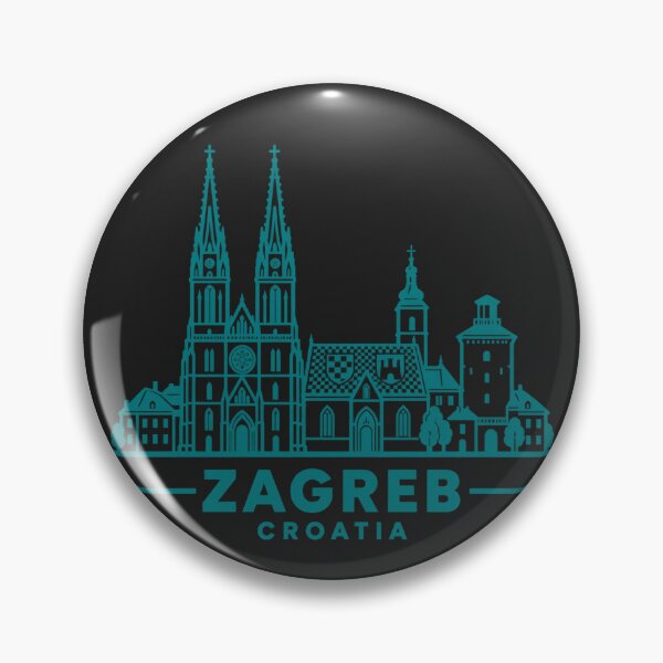 Item preview, Zagreb Croatia Line Art Skyline Poster designed and sold by CMYKStudio.