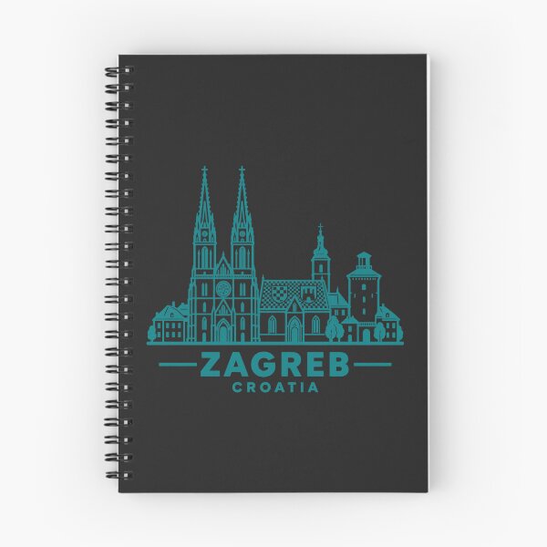 Artikelvorschau, Zagreb Kroatien Linienkunst-Skyline-Poster entworfen und verkauft von CMYKStudio.