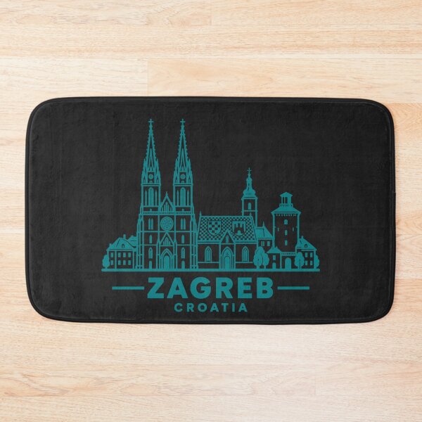 Item preview, Zagreb Croatia Line Art Skyline Poster designed and sold by CMYKStudio.
