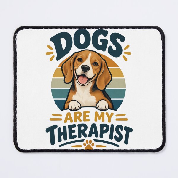 Item preview, Dogs Are My Therapist Funny Beagle Retro Design for Dog Lovers designed and sold by KRBHylian.