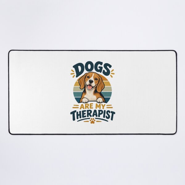 Item preview, Dogs Are My Therapist Funny Beagle Retro Design for Dog Lovers designed and sold by KRBHylian.