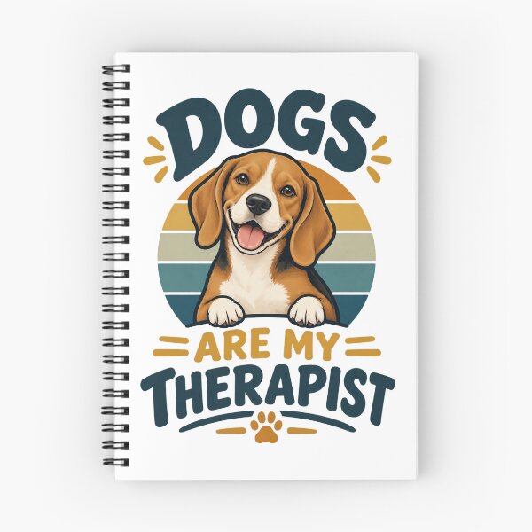 Item preview, Dogs Are My Therapist Funny Beagle Retro Design for Dog Lovers designed and sold by KRBHylian.