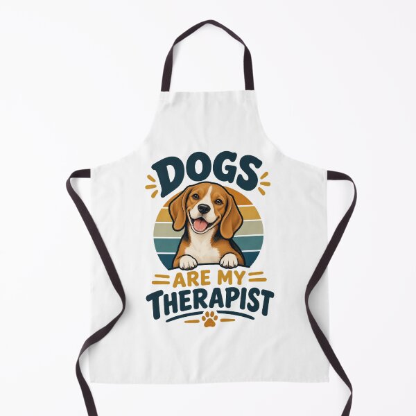 Item preview, Dogs Are My Therapist Funny Beagle Retro Design for Dog Lovers designed and sold by KRBHylian.