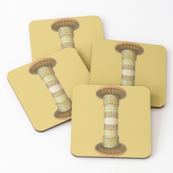Item preview, Ancient Egyptian Ornamental Column – Antique Architectural Illustration designed and sold by Polychromes.