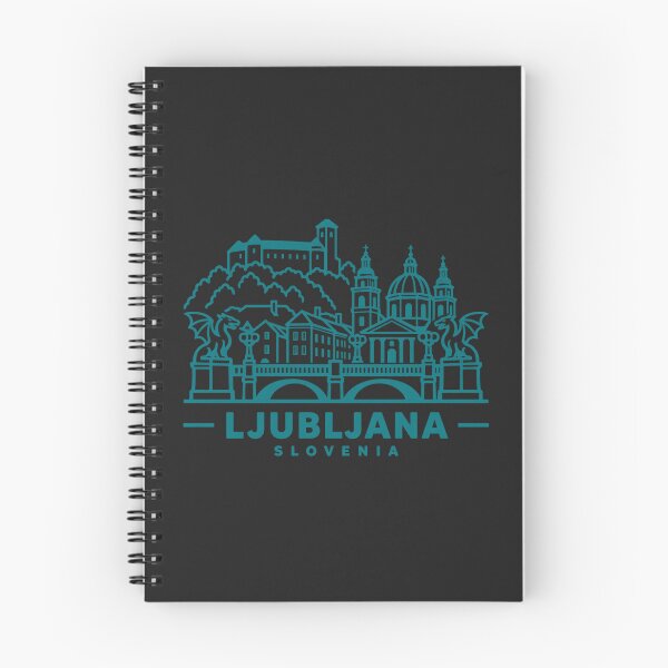 Item preview, Ljubljana Slovenia Line Art Skyline Poster designed and sold by CMYKStudio.