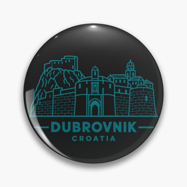 Item preview, Dubrovnik Croatia Line Art Skyline Poster designed and sold by CMYKStudio.