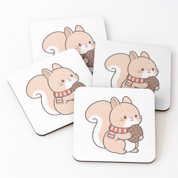 Item preview, Cute Squirrel with Scarf and Pinecone designed and sold by nuchz.