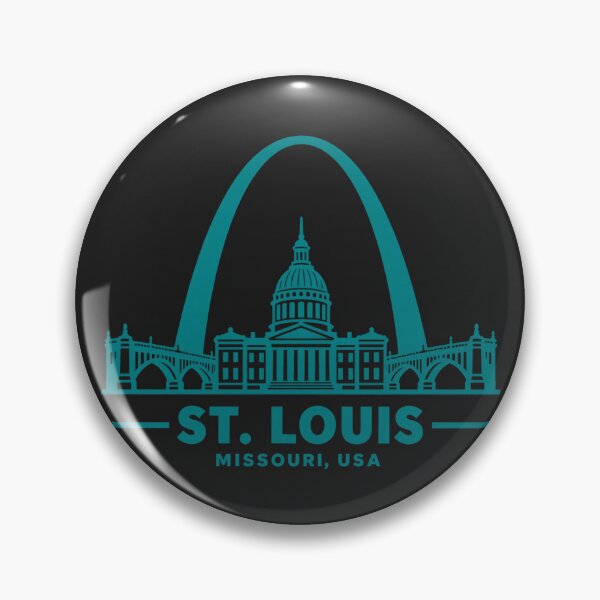 Item preview, St. Louis Missouri USA Line Art Skyline Poster designed and sold by CMYKStudio.