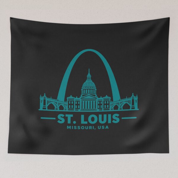 Item preview, St. Louis Missouri USA Line Art Skyline Poster designed and sold by CMYKStudio.