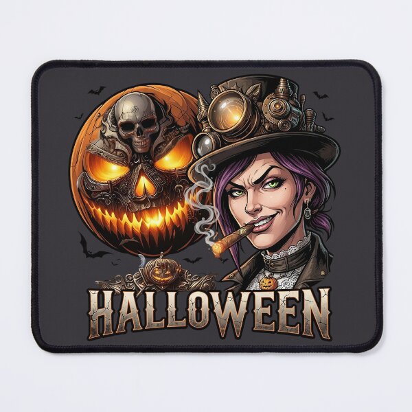 Item preview, Halloween Steampunk Witch Cigar Skull Pumpkin designed and sold by Voodoo Store Paranormal Collections.