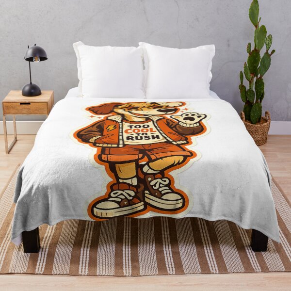 Item preview, Too Cool to Rush Funny Dog Retro Streetwear Kawaii Animal Art Design designed and sold by inkoutninja.